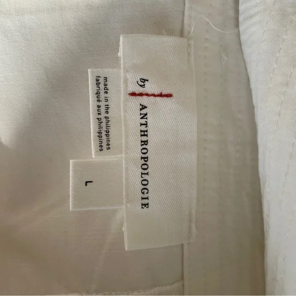 ANTHRO Utility Mini Skirt white 12 NWT - Picture 6 of 9